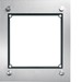 Montage-element voor deurstation Elcom Hager Afdekraam voor 1 module met inbouwbehuizing, elcom.modesta RVS REM101X